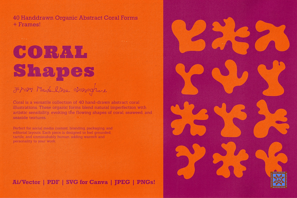 Coral – Hand Drawn Coral Forms, a Decorative Illustration by Madeline ODonoghue Design (Photo 1 of 15)