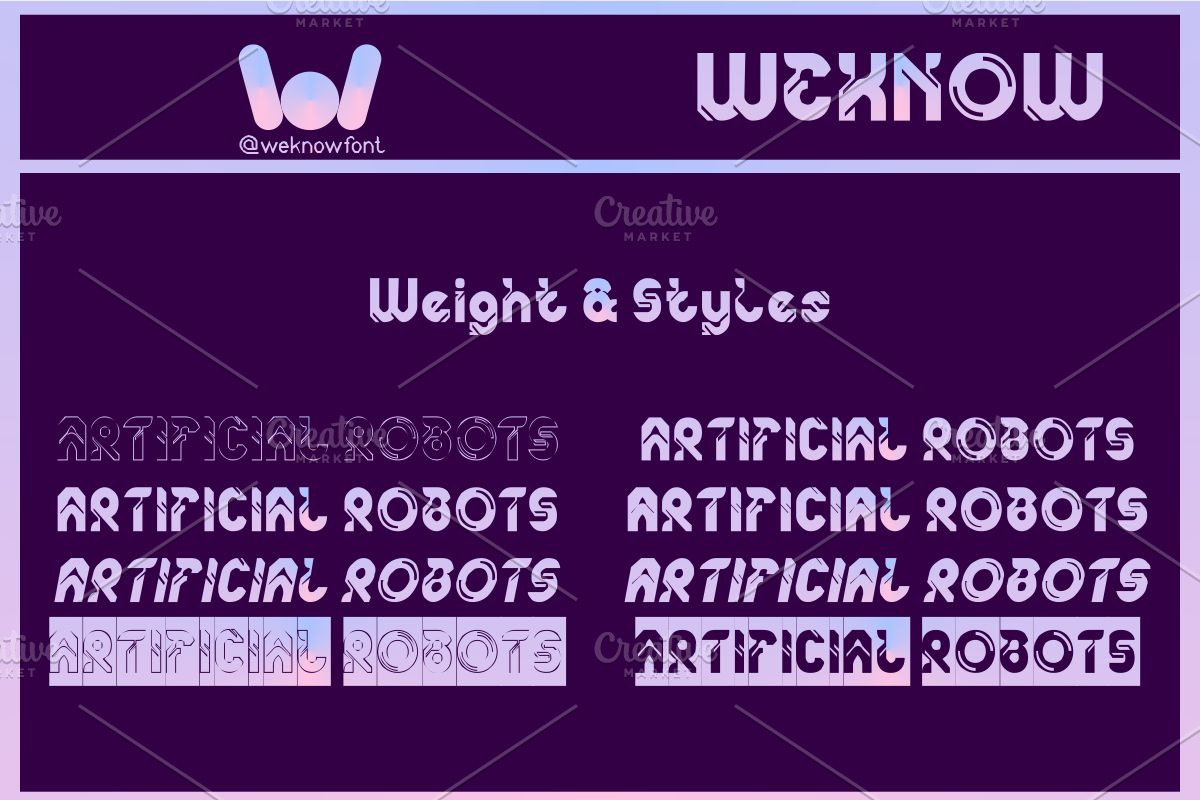 Artificial Robots font, a Font by weknow (Photo 7 of 8)