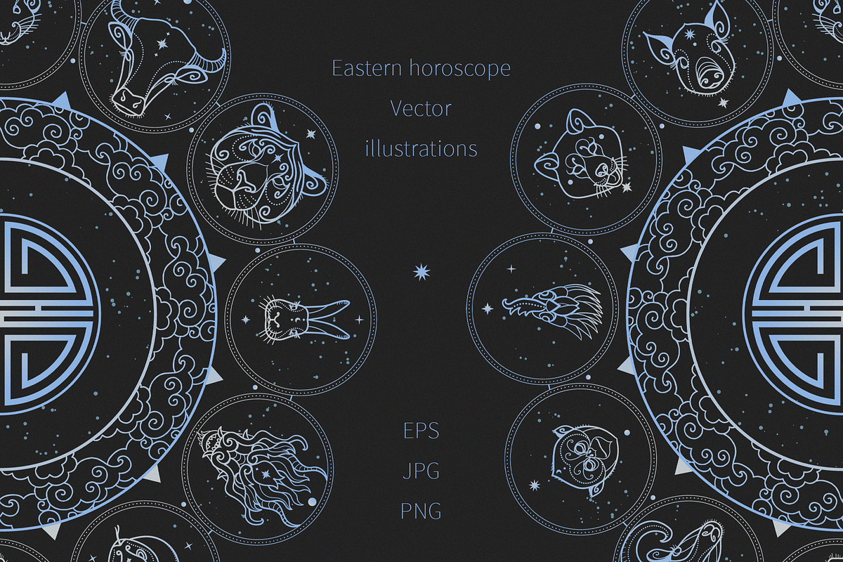 Eastern horoscope. Vector drawings, an Animal Illustration by Nadia Murash (Photo 1 of 5)