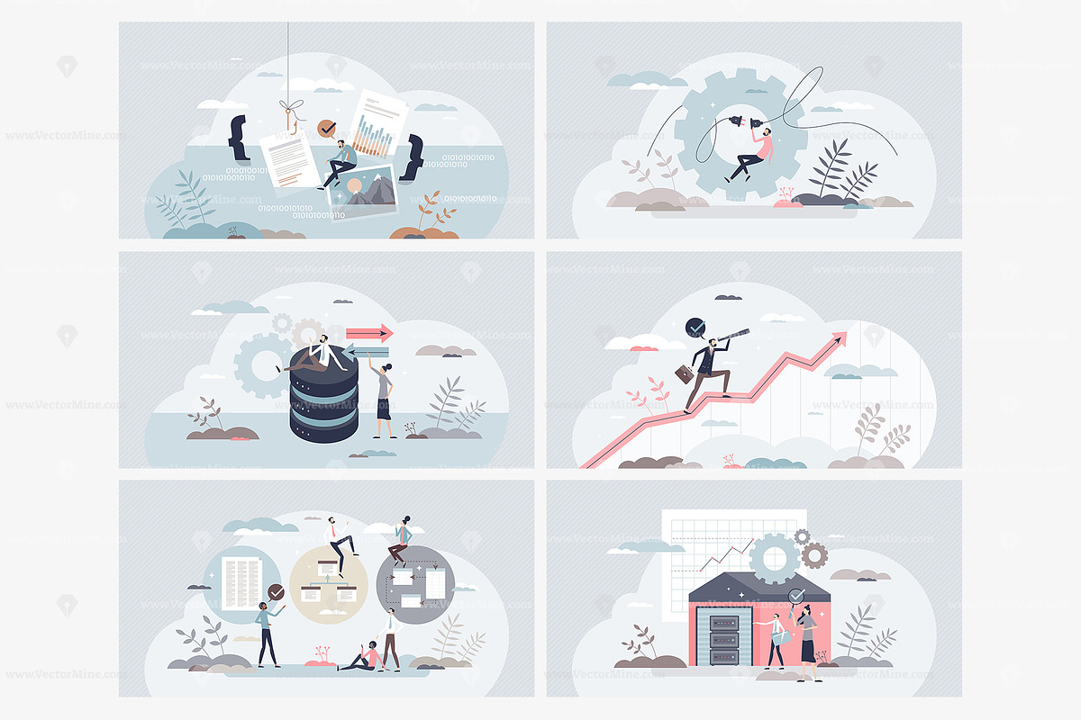 18 Data Science V1 Concepts, a Person Illustration by VectorMine (Photo 3 of 8)