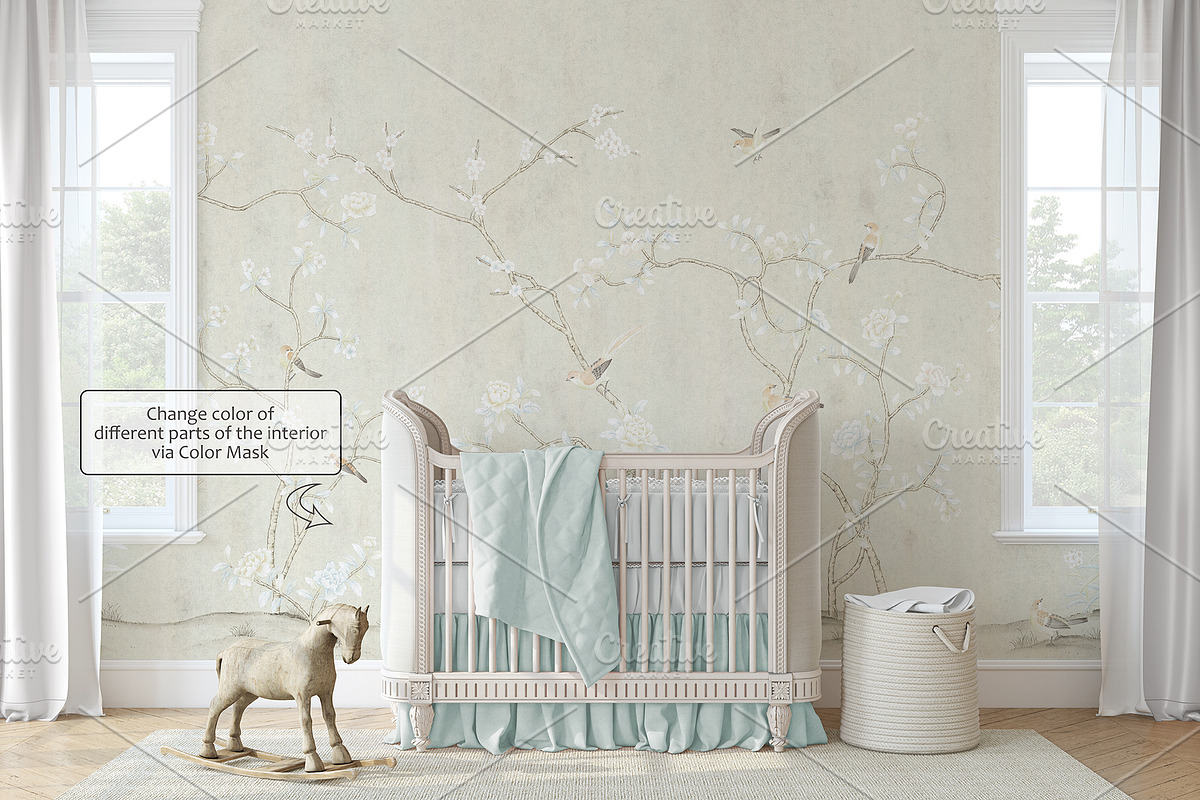 ROSIE'S NURSERY Wall&Frame Mockups, a Poster Template by MyHomeMockups (Photo 10 of 11)