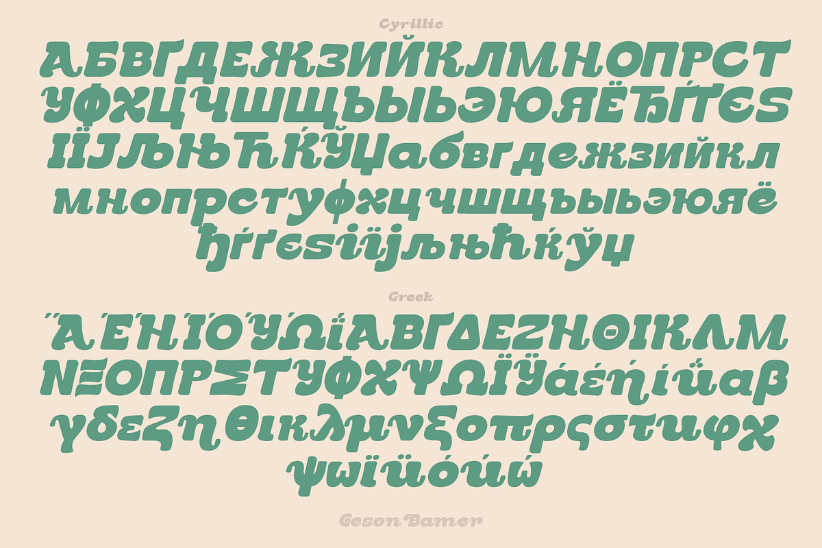 Geson Bamer - Retro Font, a Font by TypeClassHeroes (Photo 9 of 15)