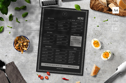 Vintage Food Menu