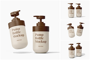 Plastic Pump Bottle Mockup Vol.2