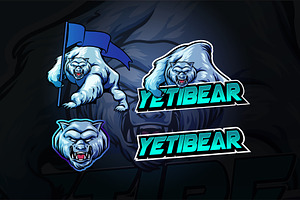 yetibear set illustration esport
