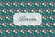 Peacocks & Berries Seamless Pattern, a Pattern Graphic by Painted Puffin Creative (Thumbnail 4 of 5)