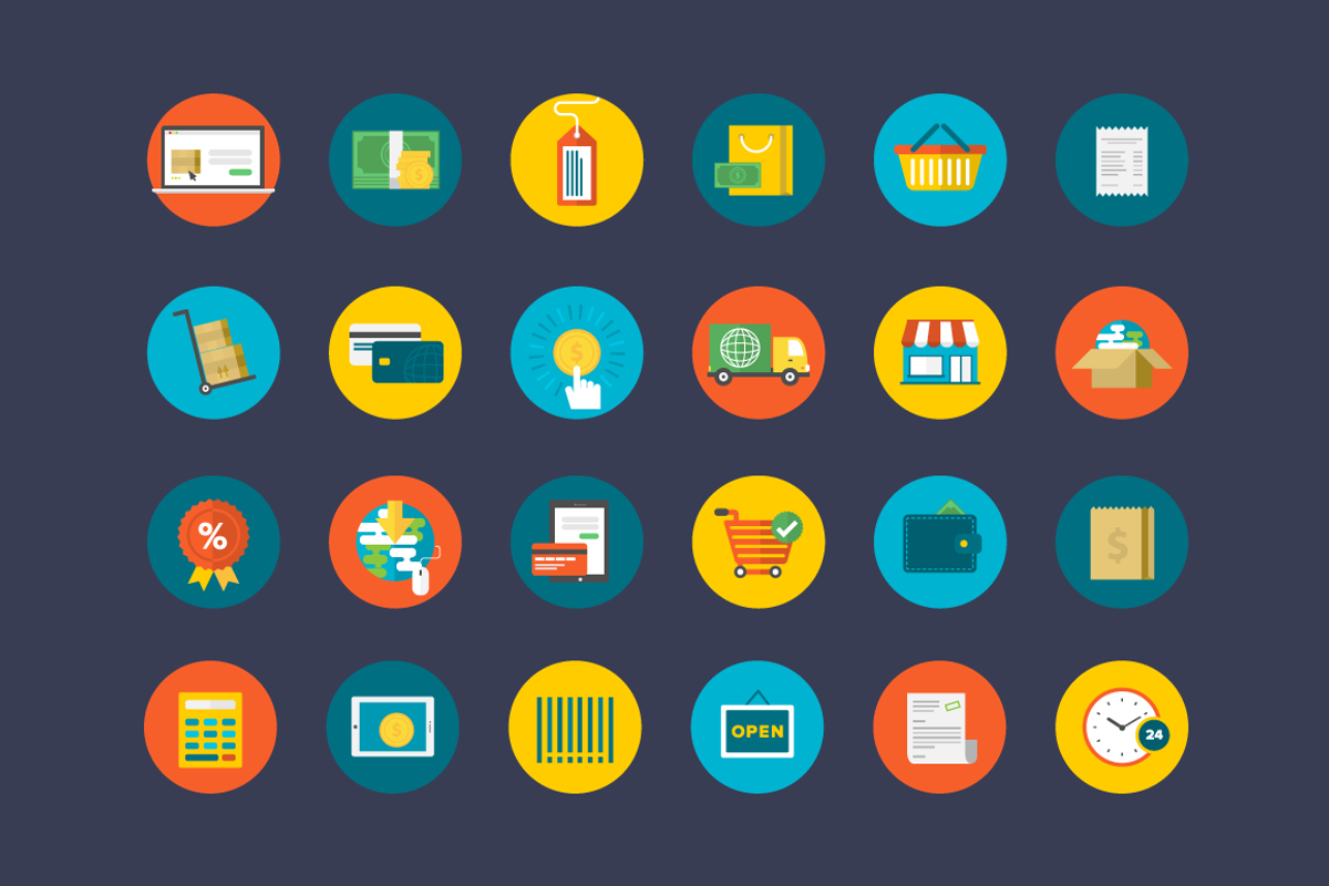 Flat Commerce Icons, an Outline Icon by Projectile (Photo 1 of 3)