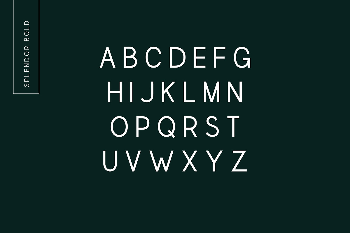 SPLENDOR - modern display font preview 7