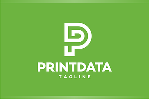 Print Data Letter P D PD DP PP Logo