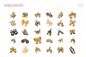 Cute Butterfly 120 Elements