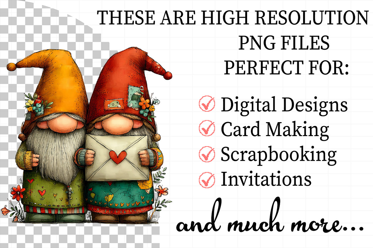 Valentines Gnome Clipart Bundle, an Illustration by Daily.Designs (Photo 2 of 5)