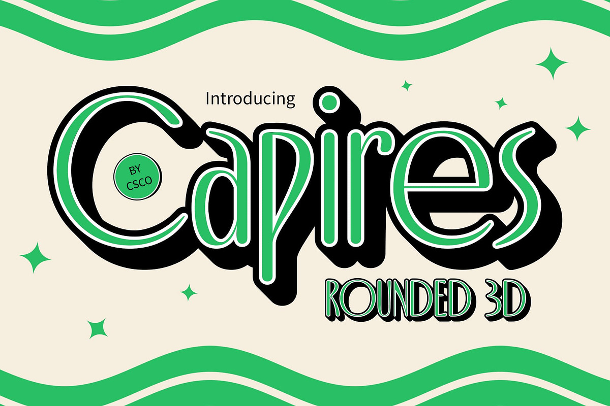 Capires Rounded 3D, a Sans Serif Font by Craft Supply Co. (Photo 1 of 8)