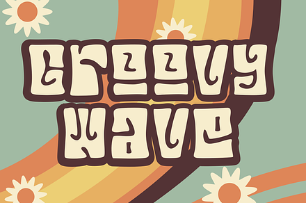 GroovyWave - Retro Font, a Handwritten Font by PaperMoon