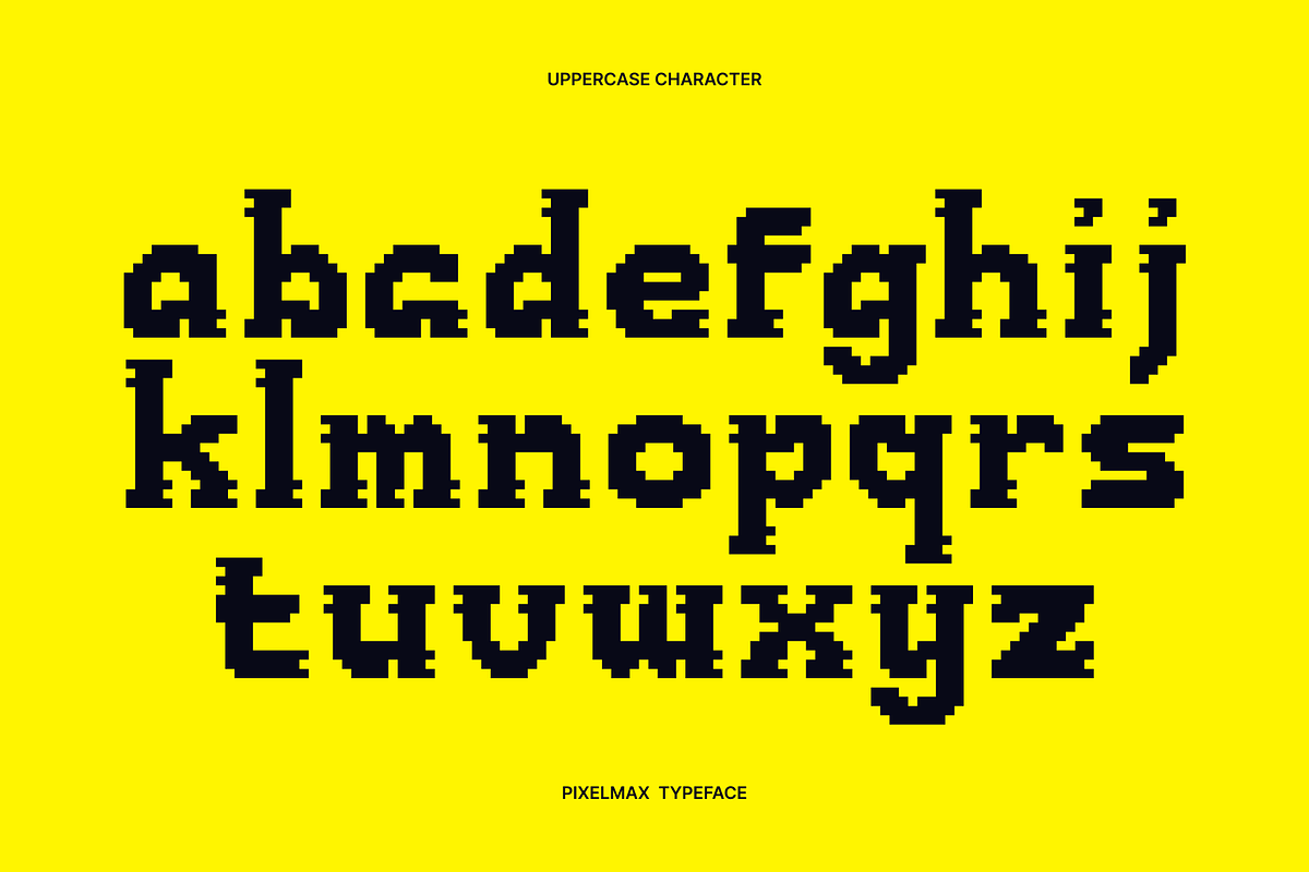 Pixel Max Typeface, a Sans Serif Font by Fitrah Type (Photo 8 of 15)
