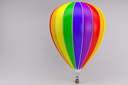 Rainbow Striped Hot Air Balloon, a Cars & Vehicle 3D Model by kjpargeterimages (Thumbnail 2 of 4)
