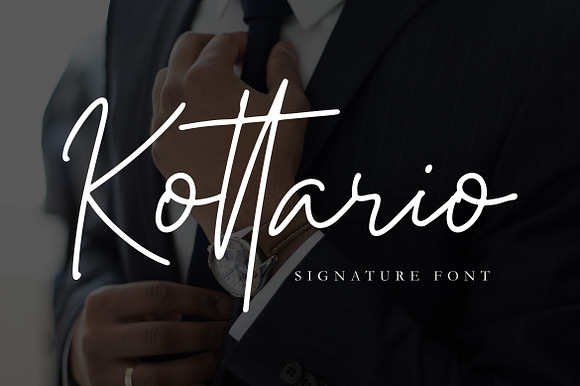 Kottario - Classy Signature Font preview 6