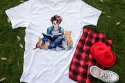 15 Watercolor Bookworms Clipart, an Illustration by Moon Studio (Thumbnail 11 of 11)