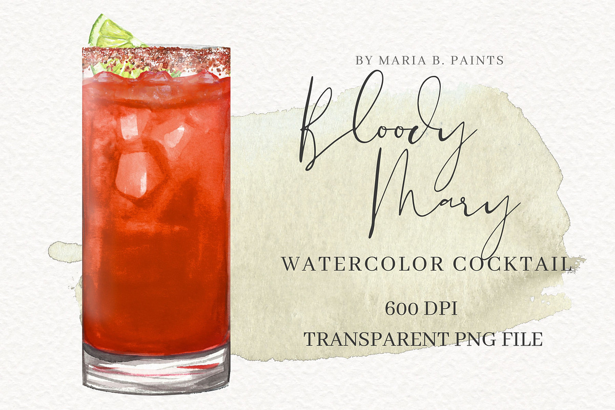 Watercolor Cocktail Illustration Set, an Illustration by Maria B. Paints (Photo 16 of 33)
