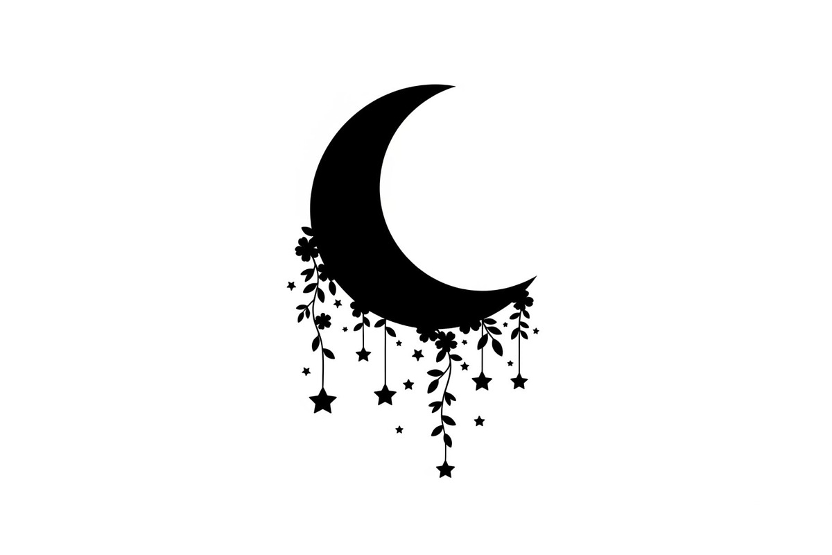 Moon Hanging Silhouette Bundle, an Illustration by Gaye Art (Photo 13 of 31)