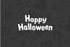 Halloween Background. Silhouette Of