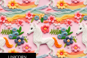 3d Unicorn Pattern