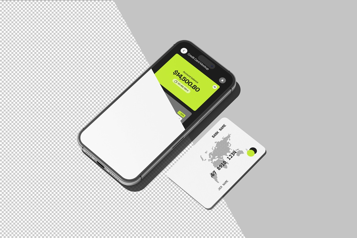 iPhone and Credit Card Mockup, an iPhone Mockup by Pexelyou (Photo 5 of 6)