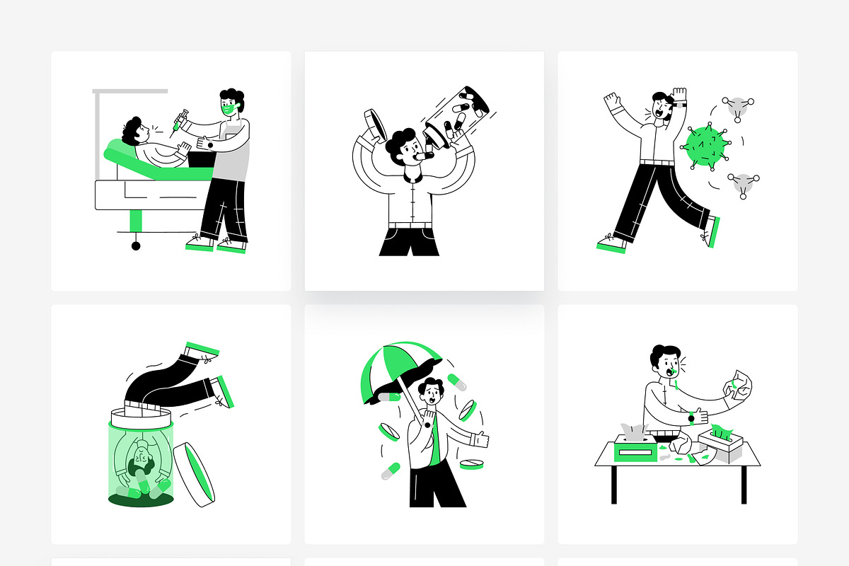 Animated Medical Mini Illustrations, a Person Illustration by Vectors Market (Photo 6 of 7)