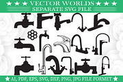 Faucet Svg, Water, Tap Svg, an Object Graphic by VectorWorlds (Thumbnail 3 of 3)