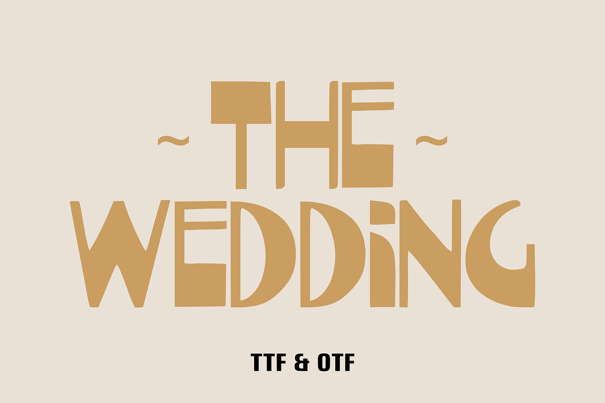 The Wedding - Elegant Font Types, a Font by KiddoGlyphs Studio (Photo 1 of 3)