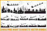 Xmas Reindeer Scene Silhouettes, an Illustration by musafir_fashion (Thumbnail 1 of 21)