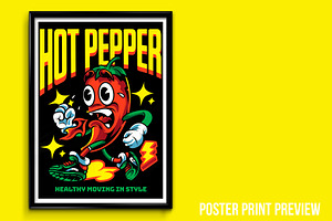 Hot Pepper T-Shirt Illustration