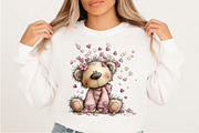 Quirky Valentine Teddy Bear Clipart, an Illustration by Craft Nest (Thumbnail 7 of 11)