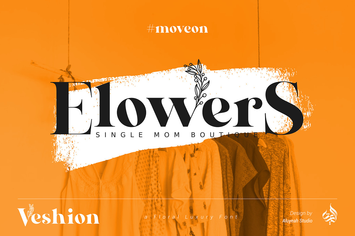 Veshion Floral Display Font, a Font by Aluyeah Studio (Photo 3 of 8)