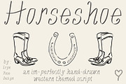 Horseshoe Thin, a western script, a Handwritten Font by Eryn Rose Design (Thumbnail 1 of 14)