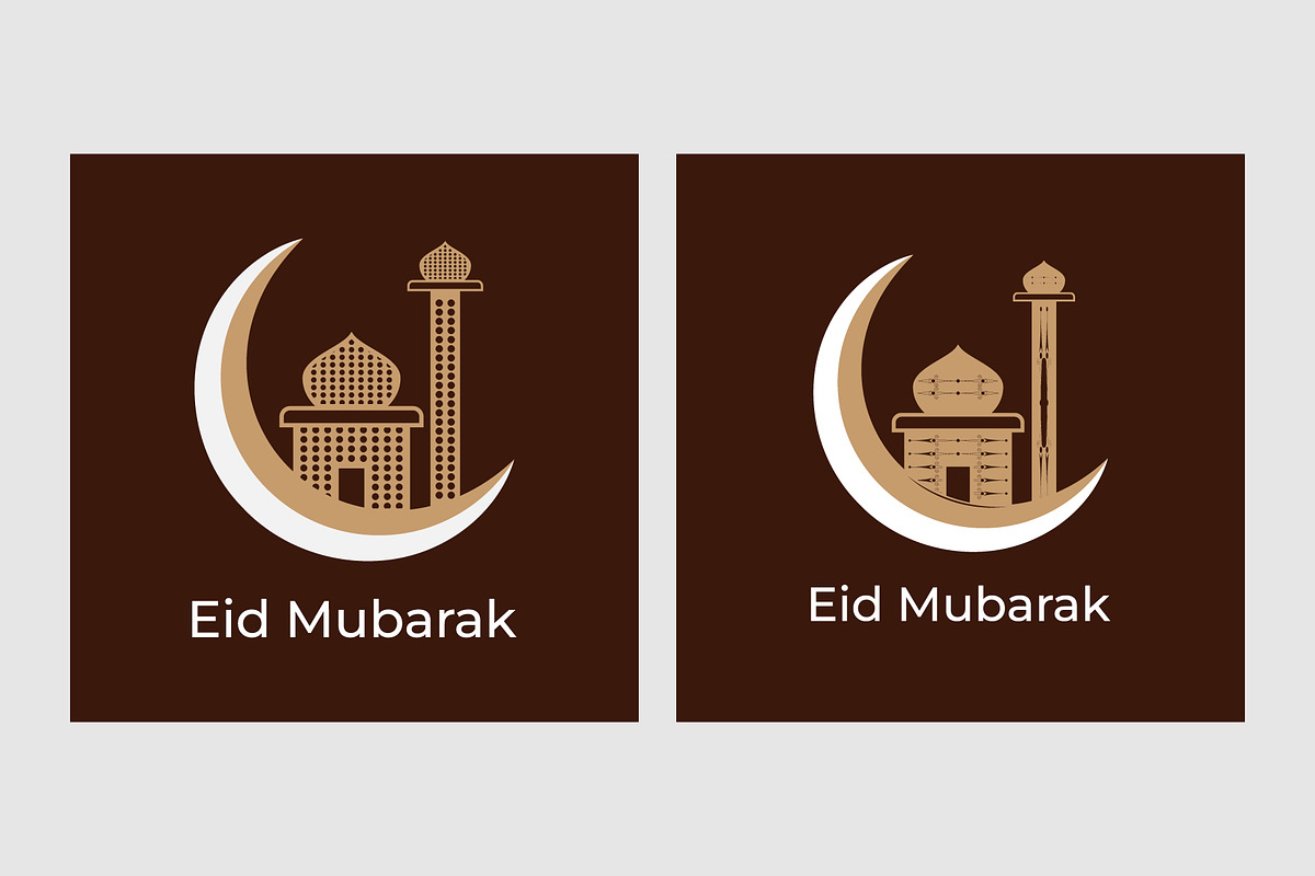 Eid Mubarak greeting card design, a Decorative Illustration by Lakhan1998 (Photo 2 of 6)