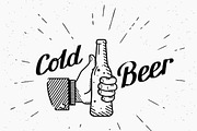 Thumbs up cold craft beer, a Food Illustration by Julia Tim (Thumbnail 2 of 5)