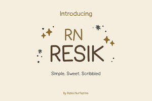 RN Resik - Handwriting font