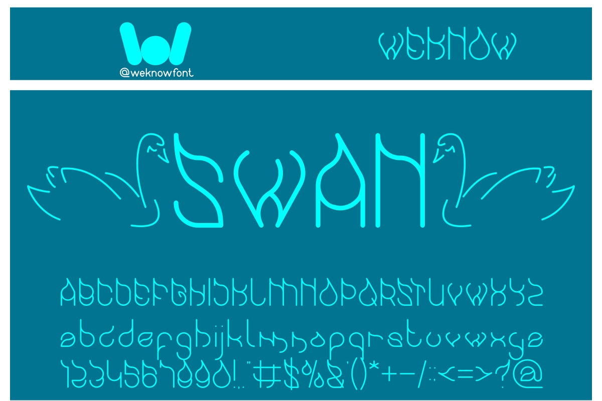 swinging swan, a Font by weknow (Photo 2 of 5)