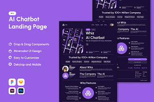 Whiz - AI Chatbot Landing Page V1