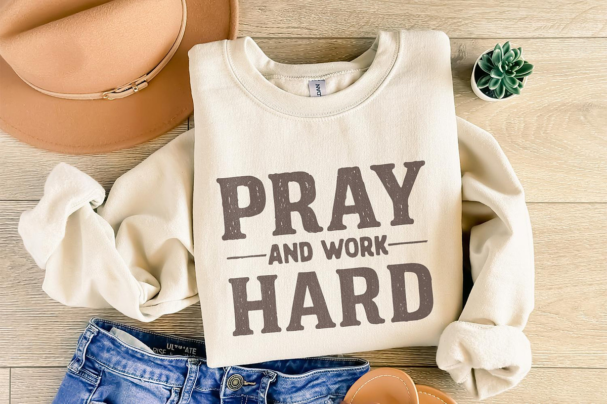 Pray And Work Hard PNG, an Illustration by SharpMarketplace (Photo 8 of 9)
