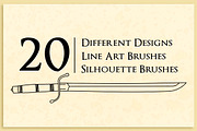 40 Procreate Sword Stamp Brushes, a Brush Add-On by BrushBoy (Thumbnail 2 of 4)