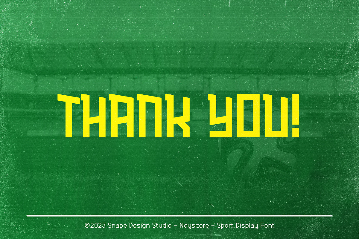 Neyscore - Sport Font, a Sans Serif Font by Snape Design Studio (Photo 5 of 5)