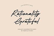 Rationality Grateful, a Script Font by Fikryal Studio (Thumbnail 1 of 8)