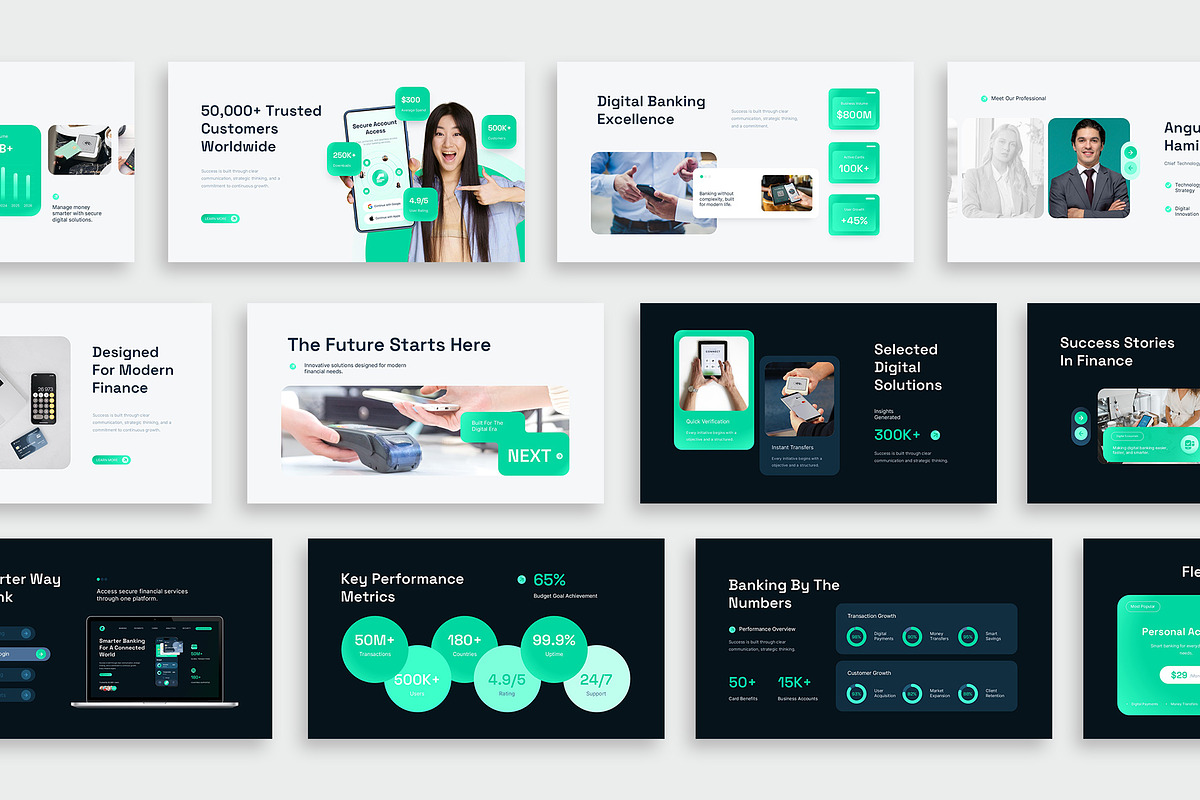 Digital Banking Google Slides, a Presentation Template by New Coral Design (Photo 3 of 6)