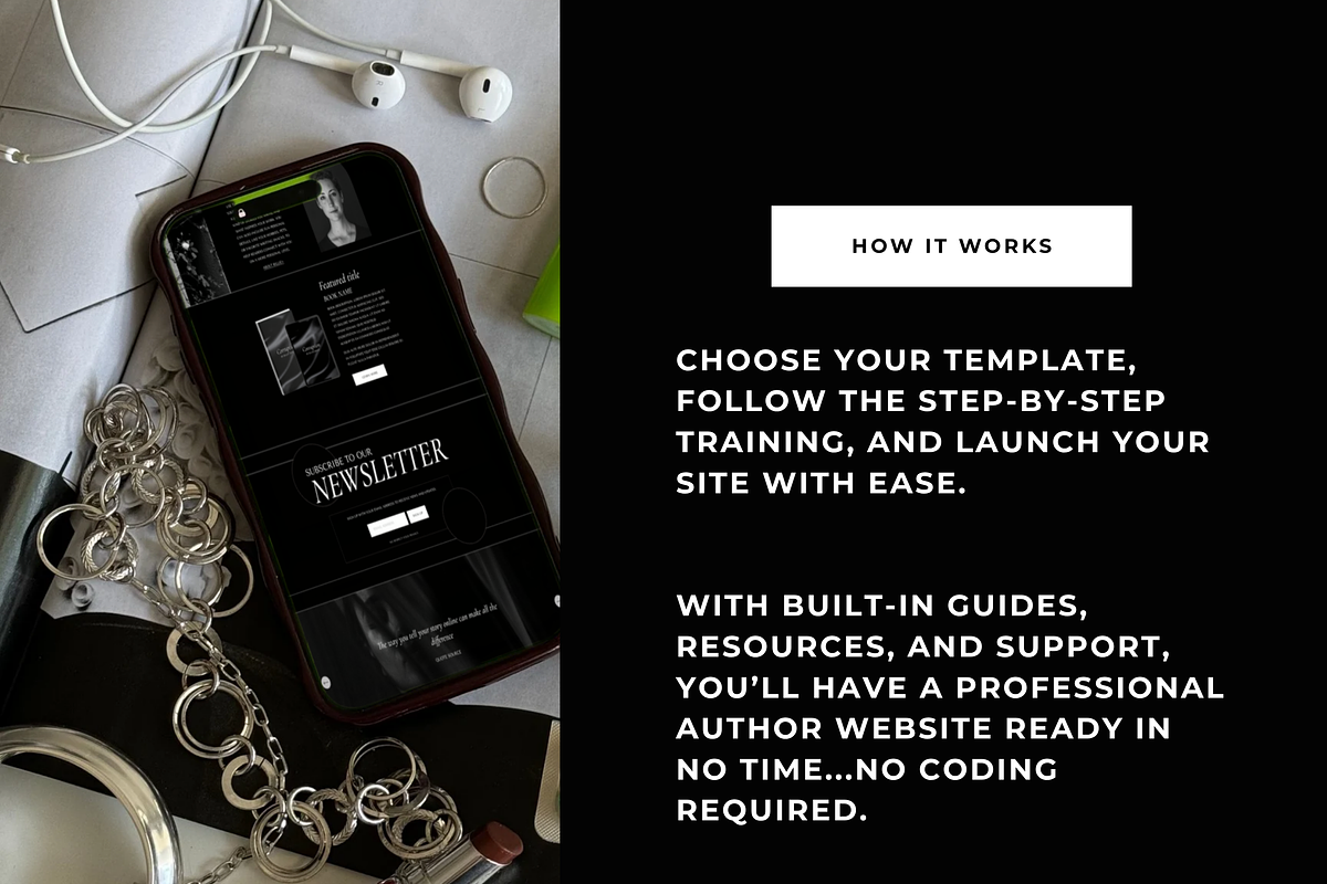Squarespace Author Website Template, a Squarespace Template by Billie Grace Studio (Photo 7 of 8)