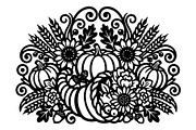 Elegant Floral Pumpkin Cornucopia, an Object Graphic by Gfx_Store (Thumbnail 5 of 16)