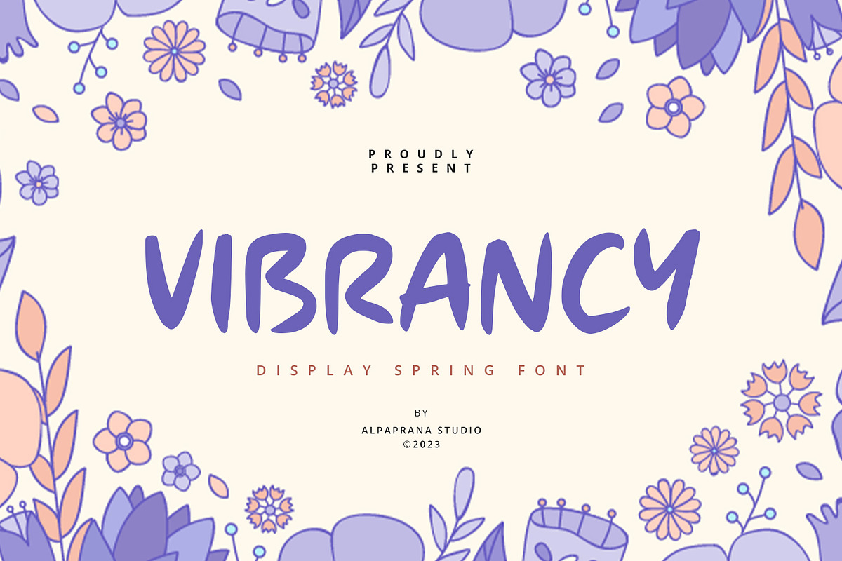 Vibrancy - Display Font, a Script Font by Alpaprana (Photo 1 of 9)