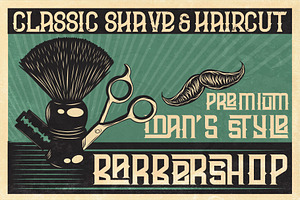 Crazy Barber Font With Bonuses