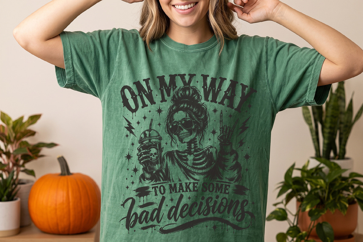 On My Way To Make Some Bad Decisions, a Seasonal Illustration by Libby Wishes (Photo 2 of 3)