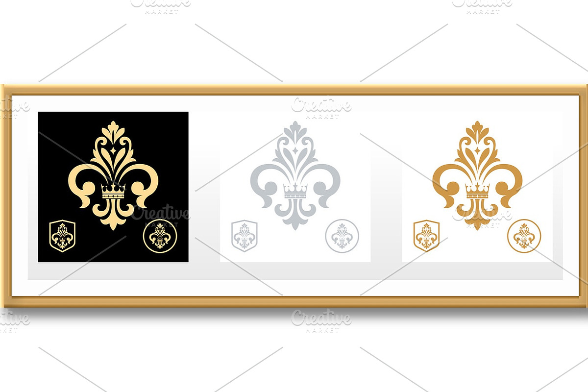 Set of colored royal lily . Heraldic, an Object Graphic by RODINA (Photo 2 of 3)
